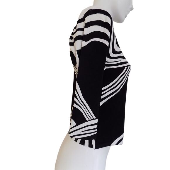 Pierri black and white cardigan sweater with beads size PS - Picture 4 of 8
